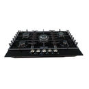 Parrilla Estufa Shorbull de 5 Quemadores con Comal y Vidrio Templado